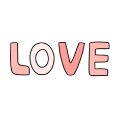 cute pink love letter valentines day sticker