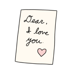 I love you valentines day letter sticker
