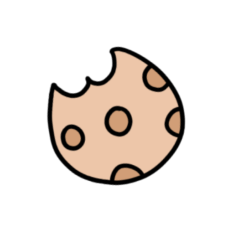 cute bitten chocolate chip cookie sticker