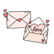 cute valentine's day letter set love sticker