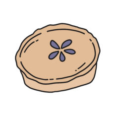cute blueberry cottagecore pie sticker
