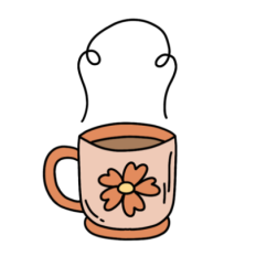 vintage coffee mug sticker