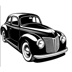 Classic Vintage Car SVG - Perfect for Crafts and Wall Art