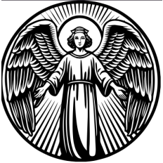 Graceful Angel SVG with Radiant Halo and Open Wings