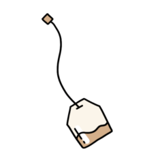 cute vintage tea bag sticker
