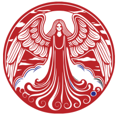 Elegant Angel SVG with Flowing Gown and Wings
