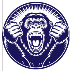 Fierce Gorilla SVG with Circle Frame