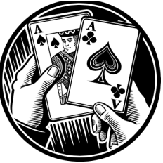 Poker Hand SVG with Ace and King of Spades