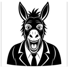 Funny Donkey SVG in Suit