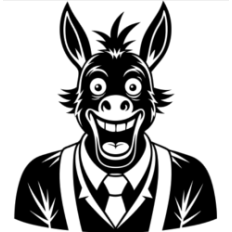 Funny Donkey SVG in Suit
