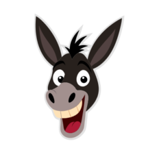 Cartoon Donkey Face SVG