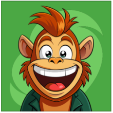 Cartoon Monkey Character SVG