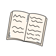 cute open notebook journal book sticker