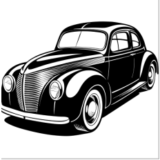 Classic Vintage Car SVG 