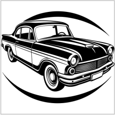 Classic Vintage Car SVG