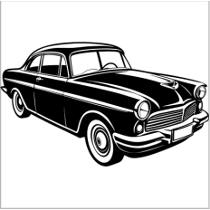Vintage Classic Sedan SVG