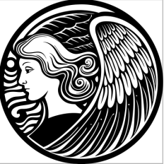 Angel Wing SVG in Circular Frame