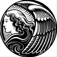 Elegant Angel SVG with Wing Data