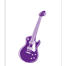 Purple Electric Guitar SVG
