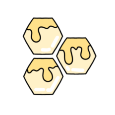 cute whimsical yellow honeycomb sticker