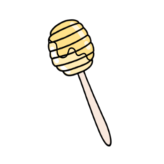 cute whimsical sweet yellow honey sticker