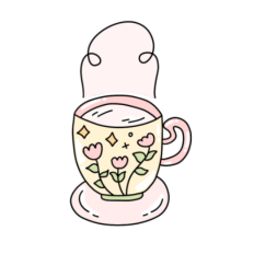cute fun whimsical pastel mug 3 sticker