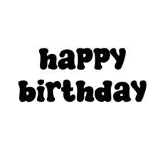 happy birthday simple cute text