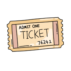 vintage adventure ticket sticker