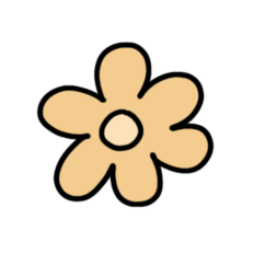 vintage simple yellow flower sticker