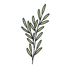 vintage leafy branch nature sticker