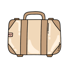 vintage travel suitcase hand luggage sticker