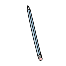 blue school pencil sticker 