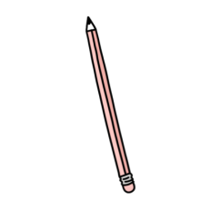 pink school pencil sticker 