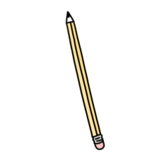 yellow school pencil sticker 