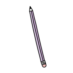purple school pencil sticker 
