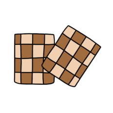 Cute cookie biscuit 3 pair sticker