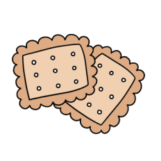 Cute cookie biscuit 4 pair sticker