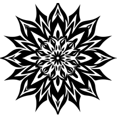 "Tribal Mandala SVG - Bold Geometric Design for Crafts & Decor"