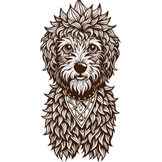 "Tribal Dog SVG - Intricate Pet Design for Crafts & Décor"