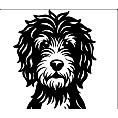 Fluffy Dog SVG - Adorable Pet Silhouette for Crafts & Décor"