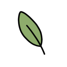 cute simple vintage leaf sticker 2