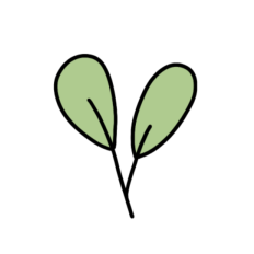 cute simple vintage leaf sticker 1
