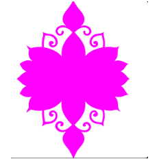 Ornamental Floral SVG Silhouette - Decorative Mandala-Inspired Vector Design