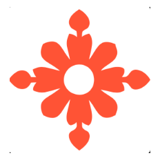 Bold Orange Floral SVG Silhouette - Modern Decorative Vector for Cricut & Crafts