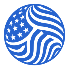 Modern American Flag Circle SVG - Blue Stars & Stripes Vector Design for Crafts & Decor