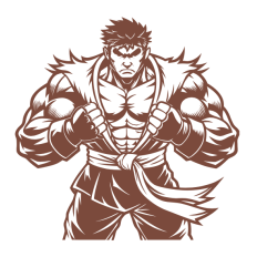 Martial Arts Fighter SVG - Powerful Karate Warrior Vector for Apparel & Combat Designs