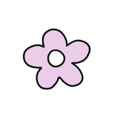 cute simple light purple flower sticker