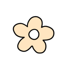 cute simple light yellow flower sticker
