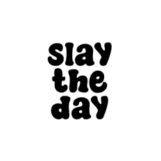 cute funny slay the day inspirational text