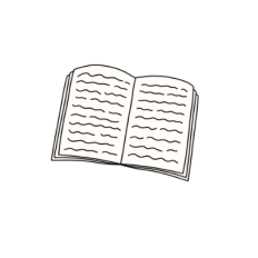 cute open book notebook sticker